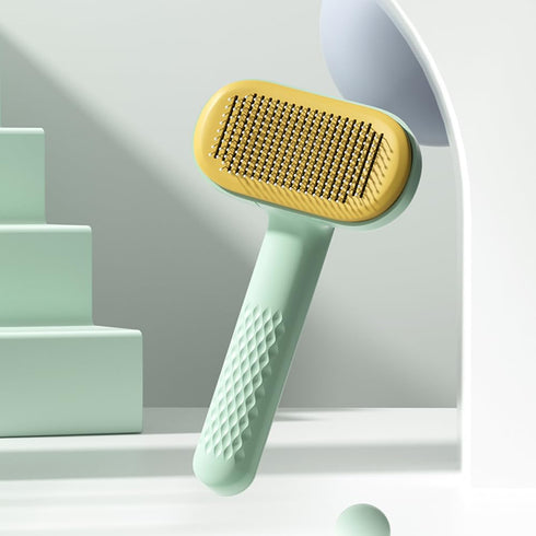 Self Cleaning Slicker Brush,Pet Grooming Brushes For Long Short Haired Dogs Cats, Removes Loose Undercoat & Tangled Hair And Shedding Hair Fur, Fo...