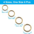 24 PCS Spring O Ring Set, Round Carabiner Snap Trigger Buckle in 4 Size, Zinc Alloy Hooks Clip DIY Accessories for Collars, Keychain, Purse and Ha...