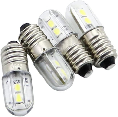 E10 Led Bulb 6vdc/ac 1w Super Bright 100Lumens Indicator Light Warm White Color,Pack of 10...