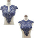 2 Pcs Water-Soluble Lace Collar Polyester Silk Embroidery Chest Lace Three-Dimensional Hollow Collar Fake Collar Front/Back Collar(Tibetan Blue)...