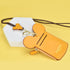 BUUFAN Chic Yellow Cute Travel PU Leather ID Card Holder Lanyard Neck Pouch Bag With Coin Wallet Purse for Women Kids Teens Girls...