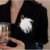 Flamingo Brooch Pin for Women Girls CZ Crystal Big Pink Feather Animal Badge Brooches Lapel Pins Boutonniere Corsage Cloth Dress Suit Tie Accessor...