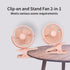 Mini Clip on Fan Battery Operated, 2500mAh 4 Inches Portable Personal Fan for Outdoors, Baby Stroller,Car Seat,Gym - Pink...