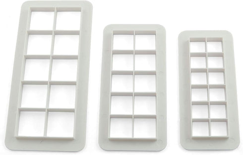 ZYAMY Square Biscuit Cutters Set, 3 Size (14.5cm x 1 + 15.5cm x 1 + 19.0cm x 1), Cookie Cutter Cake Fondant Cutter...