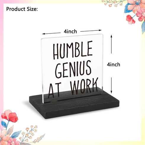 Funny Quote for Desk, Minimalist Office Decor for Men and Women, Tabletop Motivational Desk Accessory, Boss Gag Gift, XXY57...