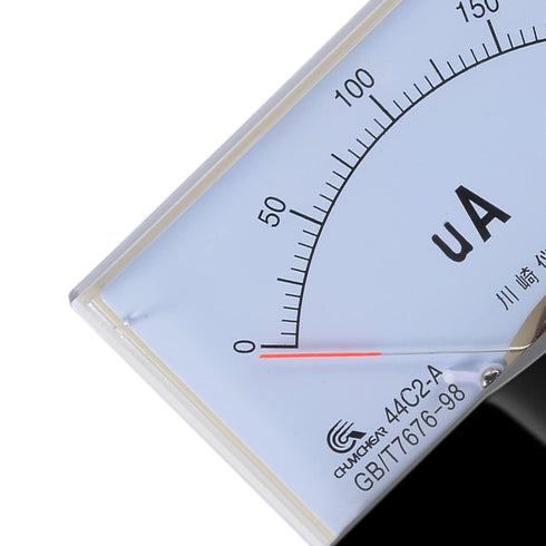 uxcell Analog Current Panel Meter DC 0-200uA 44C2 Ammeter 100x12.7x80mm for Circuit Testing Charging Battery Ampere Tester Gauge Pack of 1...