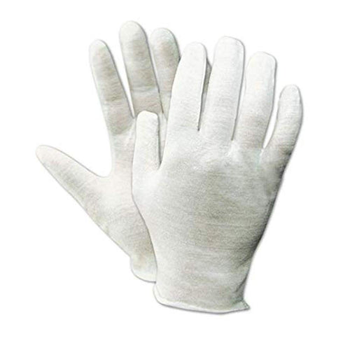 MAGID 661J TouchMaster Medium Weight Lisle Inspection Gloves, Cotton, Men's Jumbo (Fits X-Large), White (12 Pairs)...