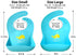 2-Pack Waterproof Silicone Baby Bib Lightweight Comfortable Easy-Wipe Clean (Green/Blue, Small)...