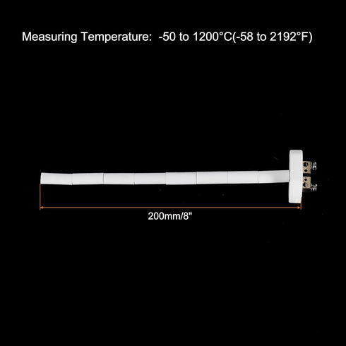 MECCANIXITY K Type Ceramic Kiln Furnace Probe Thermocouple Sensor for Muffle Furnace Oven, High Temperature -50 to 1300°C(-58 to 2372°F) 2x200mm...