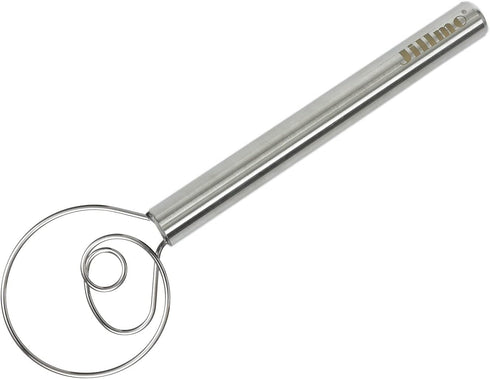 Jillmo Danish Dough Whisk, 12inch Stainless Steel Bread Whisk...