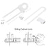 Sliding Cabinet Locks, Child Safety Locks U-Shaped Adjustable Child Proof Locks Multi-Purpose Latches for Drawers Closets Refrigerators Storage Do...
