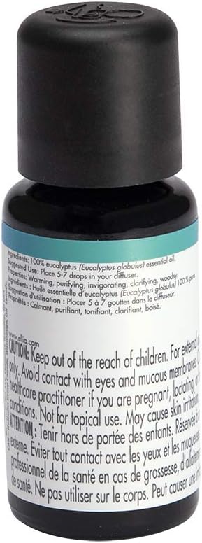 Ellia Diffuser Essential Oil Eucalyptus 15ml, 100% Pure, Therapeutic Grade, 15 mL Bottle, Clear...