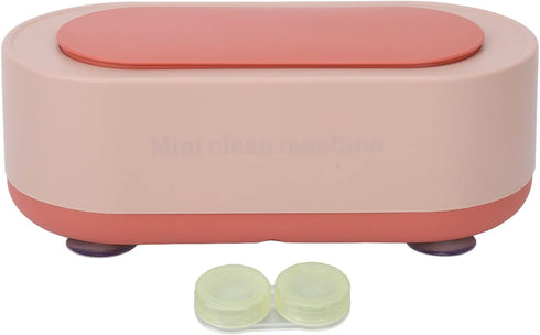 Portable Ultrasonic Jewelry Cleaner Ultrasonic Jewelry Machine Onekey Automatic Control for Glasses (Pink)...