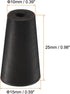 MECCANIXITY Rubber Tapered Plug 10mm to 15mm with Hole Test Tubes Bungs Stopper Black for Lab Home 20 Pieces...