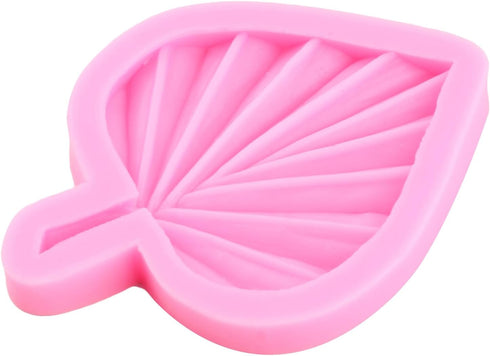 Fan Leaf Fondant Mold Palm Leaf Silicone Mold Hawaiian Tropical Leaf Candy Mold For Cake Decorating Cupcake Topper Chocolate Gum Paste Polymer Cla...