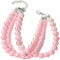 Fancy 3 Rows Pearl Pink Diamond Pet Cat Dog Necklace Collar Jewelry Pet Cat Dog Girl Costume Accessories(7.8-12.6in)...