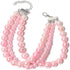 Fancy 3 Rows Pearl Pink Diamond Pet Cat Dog Necklace Collar Jewelry Pet Cat Dog Girl Costume Accessories(7.8-12.6in)...