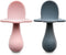 Grabease Baby Silicone Spoon Set for Baby-Led Weaning & First Stage Self-Feeding: Soft, Safe 100% Food-Grade Silicone; BPA-, PVC- Latex- & Phthala...
