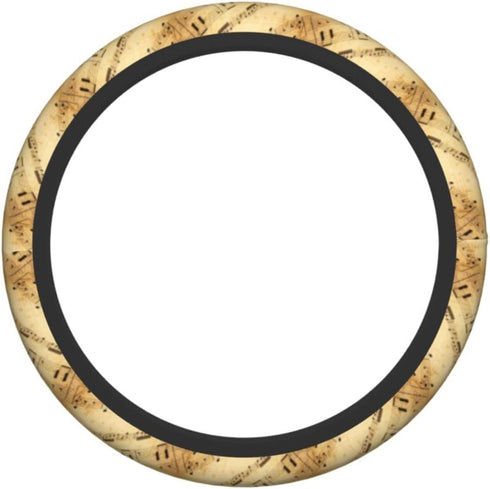 Retro Piano Music Score Steering Wheel Cover for Women, Girls 15 inch Universal Auto Car Anti Slip Wrap Steering Wheel Covers Fit for Vehicles, Tr...