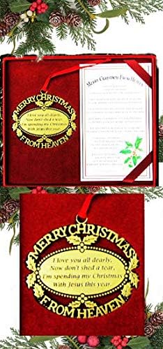 Gold Plated Keepsake Memorial Ornament with Poem and Gift Box - for Christmas Tree, Sympathy and Remembrance Gift...