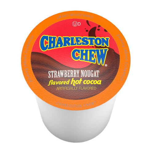 Charleston Chew Strawberry Hot Cocoa Pods, Compatible with Keurig K-Cup Brewers, 12 Count - Sweet Strawberry and Chocolate Nougat Blend...