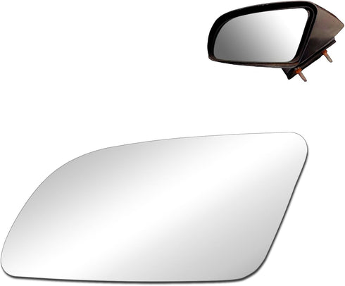 Mirror Glass Replacement fit for Chevy|Camaro Corvette El Camino Monte Carlo Pontiac|Fiero Firebird Driver Left Side LH With Adhesives...