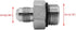 (2-PACK) 6400-06-08-O Hydraulic Hose Adapter Fitting 3/8" Male JIC 37° Flare (9/16"-18UNF) × 1/2" Male O-Ring Boss (3/4"-16UNF) SAE Straight Pipe ...