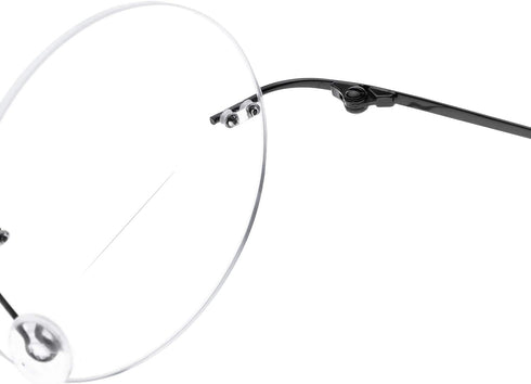 Fuisetaea Round Rimless Frame Reading Glasses for Men Women +2.50 Titanium Alloy Lightweight Readers Eyeglasses...
