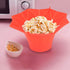 Popcorn Bowl, Popcorn Popper Red Folding Microwave Oven Popcorn Bowl DIY Silicone Popcorn Maker Machine Home Kitchen Tool for Making Popcorn...