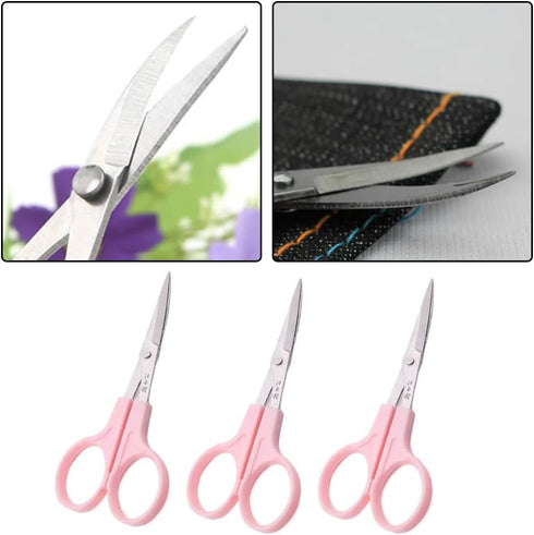 3 Pcs Small Embroidery Curved Scissors Cross Stitch Sewing Craft Small Tools DIY Scissors for Crafting, Sewing, Dressmaking, Cloth...