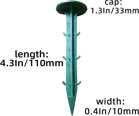 4.3-Inch High Plastic Strength Anchors Landscape Anchoring Spikes - 60 Pieces Garden Stakes, for Landscape Edges, Fixed Fences, Lawns, Tarpaulins,...