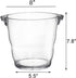Dicunoy Ice Bucket, 4 Liter Plastic Champagne Bucket Chiller, Thick Clear Beverage Tubs with Handle, Thick Wine Cooler Bucket for Bar, Home, Parti...