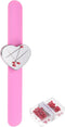 HARFINGTON Magnetic Pin Holder Wristband Heart-Shaped Wrist Sewing Pincushion Silicone Strap Bracelet with 100 Plastic Head Pins for Sewing Quilti...