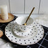Black and White Retro Series European Striped Polka Dot Coffee Cup and Saucer Mug Cake Plate Afternoon Tea Set (A)...