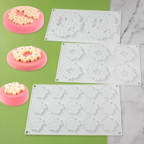 Flower Cloud Shaped Donut Silicone Mold Fondant Cake Mold DIY Chocolate Baking Tools Cake Decoration Accessories Bakeware (Cloud Flower L_11.84 X7...