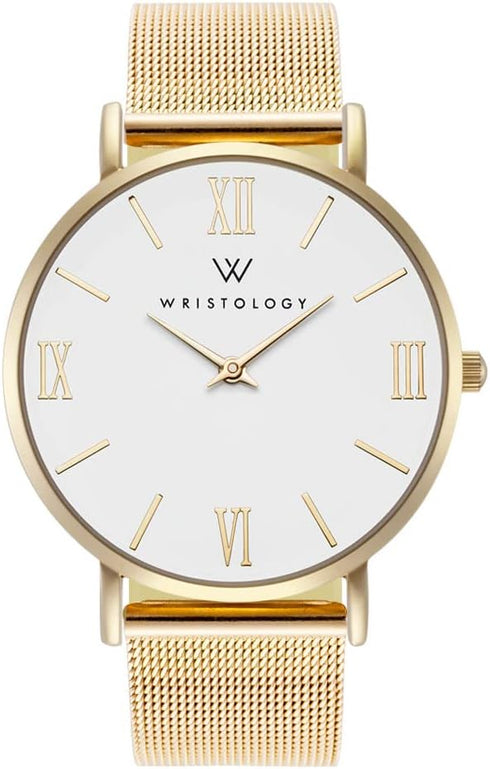 Wristology 29 Options - Maxi Leather Band Roman Numerals Boyfriend Watch - Interchangeable Genuine Leather Strap - Large Easy to Read Analog Face ...