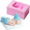 Tvoip 1Pcs New 3D Baby Silicone Mold Baby Dressed Bunny Chocolate Fondant Cake Decorating Tools...