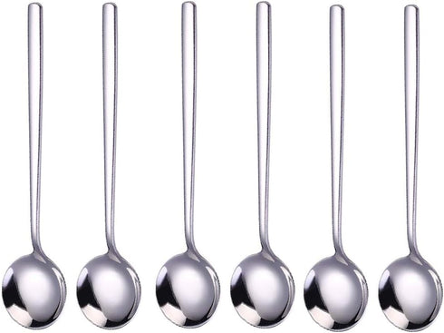 Spoons Cutlery, 18/10 Stainless Steel Korean Spoons 6 Pieces Soup Spoons (Silver)...
