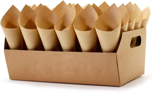 Party Confetti Cone Holder Box - Confetti for Gift Box Wedding, Stand Tray Box Total of 30 Holes for 30 Confetti Cone, and Include 32 Cone Papers ...