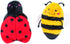 ZippyPaws - 2 Squeaky and Crinkly Dog Toys & Puppy Toys - Bee and Ladybug...