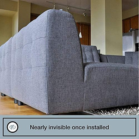 Heavy Duty Couch Connector for Sectional Sofa- (4Pack) Easy Install & Uninstall for Furniture Sliding & Gaps No Tools Required - Universal Furnitu...