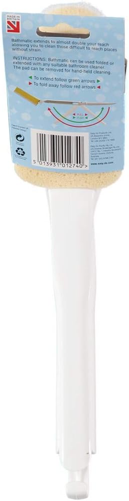Bathroom Sponge on Handle, 8-9 (1pk), White...