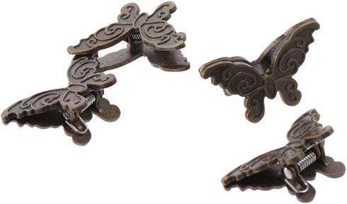 4Pcs Cute Butterfly Shaped Binder Clips, Metal Paper Binder Clip, Bill Binder Clips for Home Office (Bronze)...