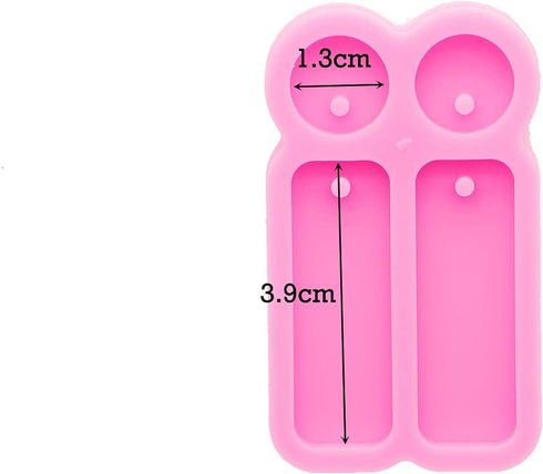 Shiny Glossy Round & Rectangle Earrings Mold Resin Silicone Molds for DIY Women Fashion Jewelry Resin Casting Molds Epoxy Resin Handmade Jewellery...