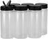 Pinnacle Mercantile Square 16oz. Spice Jars w/Sifter Lids (6-Pack) Empty, Reusable Containers for Herbs, Seasonings, Confectionary Toppings | Heav...