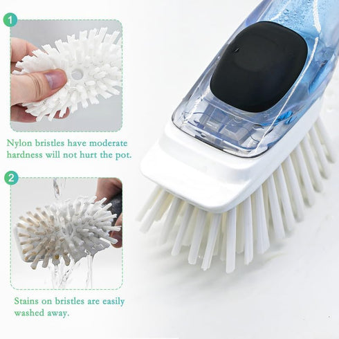 New Brush Refills for OXO New Soap Dispensing Dish Brush - 4 Pack Dish Brush Cleaning Soap Dispensing Head Replacement for Scrubber...