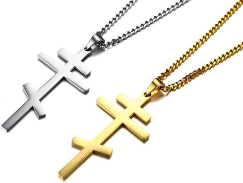 VNOX Stainless Steel Religious Russian Orthodox Cross Pendant Necklace for Men Women...