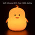 WHA&DARREN Penguin Night Light for Kids, Children Lamp Portable Rechargeable Silicone Baby Night Light, Remote Controlled Children's Animal Lamp K...