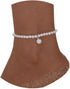 Boho Pearl Anklet Bracelet Handmade Pearl Ankle Bracelet Pearl Charm Foot Jewelry for Women...