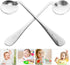 Hemoton 2pcs Adaptive Utensils Curved Spoon Set Left Handed Angled Spoons Cutlery Utensil Stainless Steel Eating Silverware for, Elderly Use...